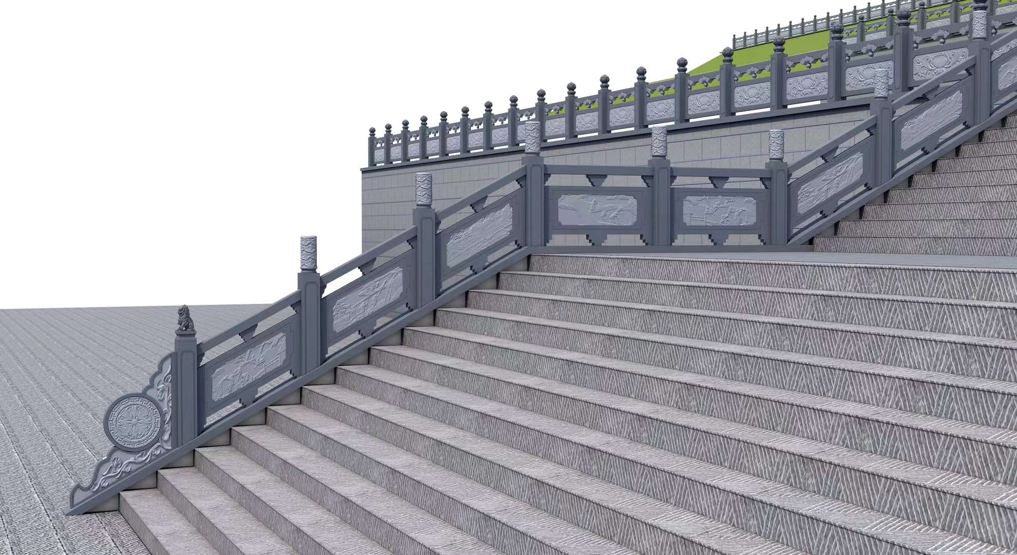  青石欄桿