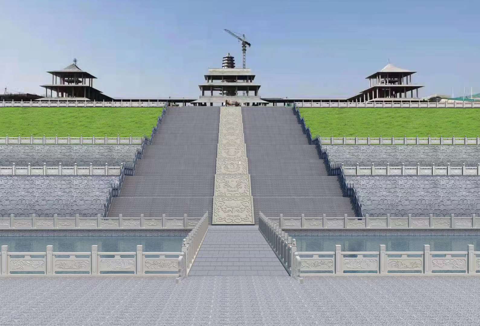  青石欄桿